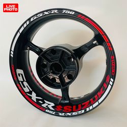 GSXR 750 wheel decals rim tape for Suzuki gsxr 750 motorcycle wheel stripes stickers racing bike decals