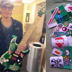 Green Meanie Steve Vai's guitar stickers charvel vinyl decal skate full set 19