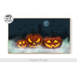 samsung frame tv art halloween, frame tv art pumpkin, frame art tv fall autumn, frame tv art digital download 4k | 568