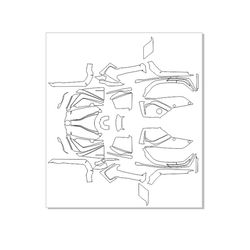 brp outlander g2 2012-2021 utv graphic vector template