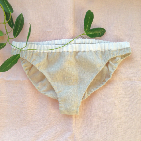 Linen panties, High waisted briefs, Organic lingerie, Menstrual