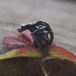 The Dragon. Silver ring. Adjustable size