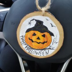 Mirror hanging boho car charm Halloween