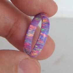 Solid opal ring. Very beautiful opal ring lavender color. Solid opal band.