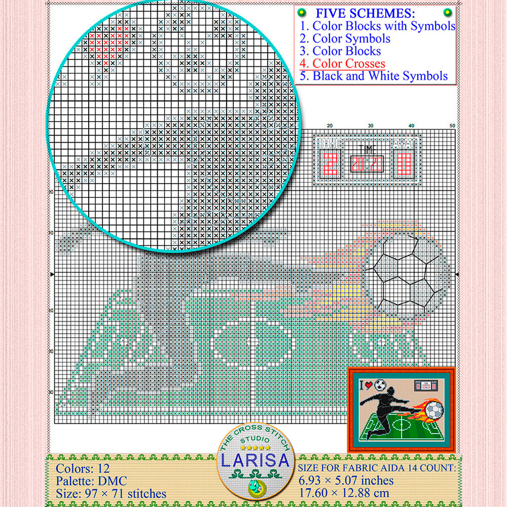 Soccer player pattern
