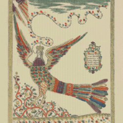 pdf counted vintage cross stitch pattern | sirin | anonymous 1881 | 4 sizes
