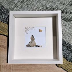 Pebble art picture for couple