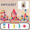 Magnetic Balls and Rods Set Educations Magnetic Building Blocks 64 Pcs
