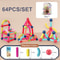 Magnetic Balls and Rods Set Educations Magnetic Building Blocks 64 Pcs