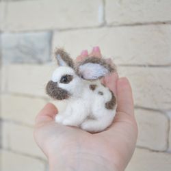 Needle felted animal/Needle felted rabbit/Realistic rabbit