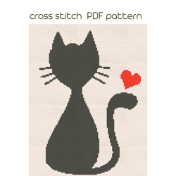 cat cross stitch, animal cross stitch pattern, pdf pattern /51/