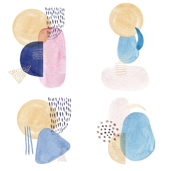 Abstract shapes- watercolor collections - Inspire Uplift