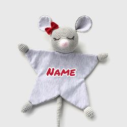 Mouse lovie security blanket, snuggle mouse lovey