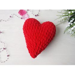 Mini Decorative Heart Pillow, Marshmallow Heart, Plushie Heart