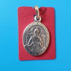 Nicholas II Romanov the Last Russian Thsar christian medallion pendant plated with silver free shipping