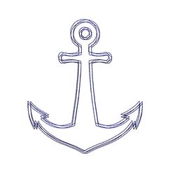 Anchor scribble stitch embroidery design,Anchor machine embroidery design,INSTANT DOWNLOAD-1348