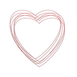 Heart scribble stitch embroidery design,Heart machine embroidery design,INSTANT DOWNLOAD-1349