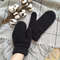 Double soft warm alpaca wool women handknitted mittens