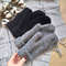 Double soft warm alpaca wool women handknitted mittens