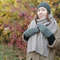 Double soft warm alpaca wool women handknitted mittens