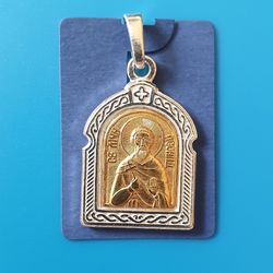Leonide of Corinth (bishop of Athens)  medallion pendant plated with gold and silver free shipping