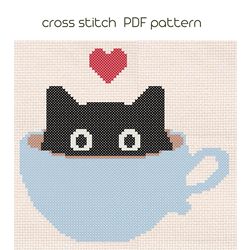 Cat cross stitch pattern Easy cross stitch Kids embroidery /59/