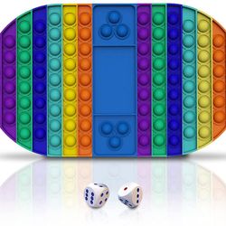 Game Board With Dice Push Pop Bubble Fidget Toy