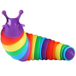 slug rainbow color fidget sensory toy