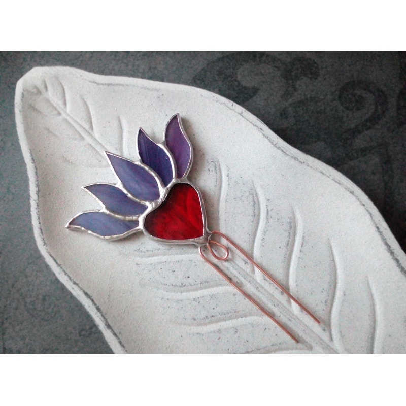 Plant-pot-glass-flower-suncatcher-Glass-lotos-lilie-plant-Stained-glass-flower-Garden-art-2