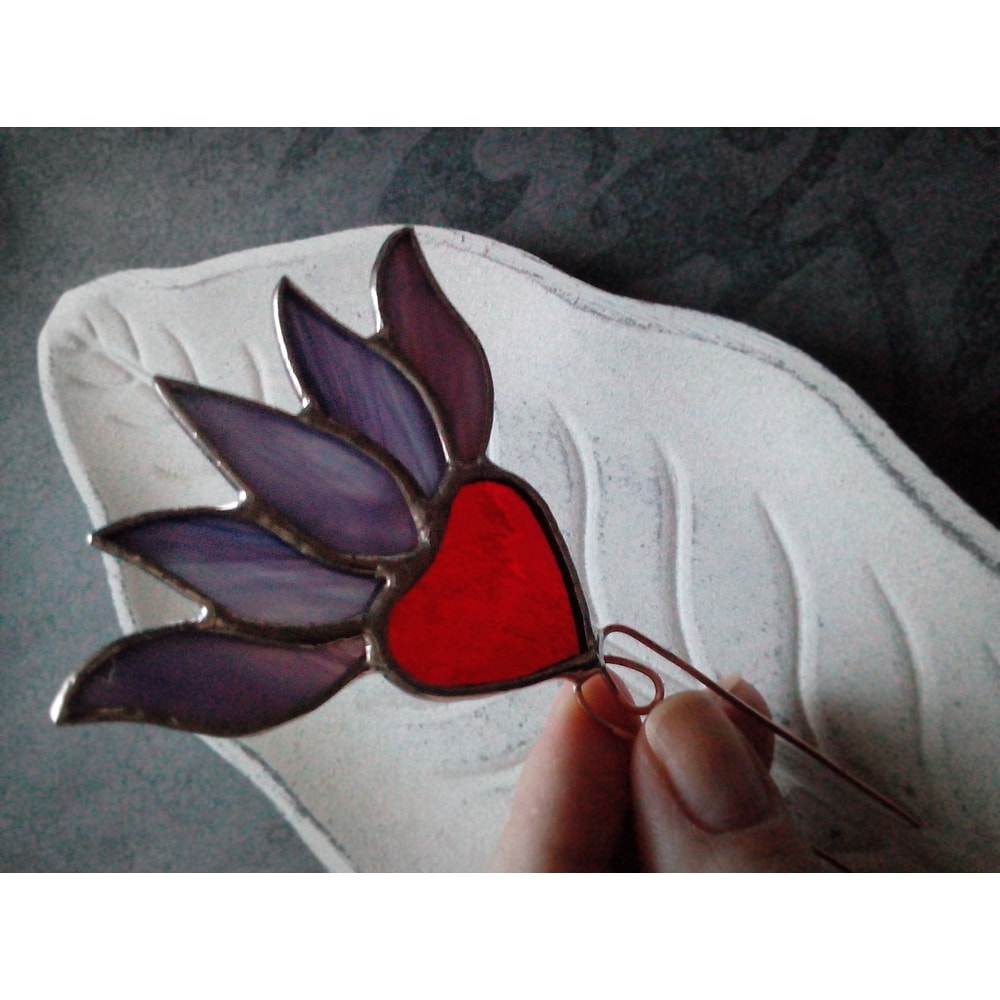 Plant-pot-glass-flower-suncatcher-Glass-lotos-lilie-plant-Stained-glass-flower-Garden-art-3