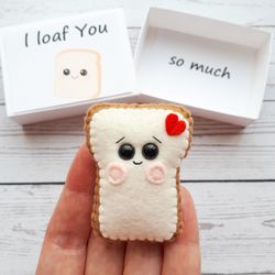 Bread, Toast, Pocket hug, Fake food, Couples gift, Newlywed gift, I love you, Valentines day gifts, Pun Birthday card