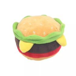 Plush Dog Chew Toy Burger