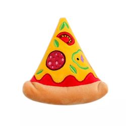 Playful Paws Pizza Party Plush Dog Chew Toy