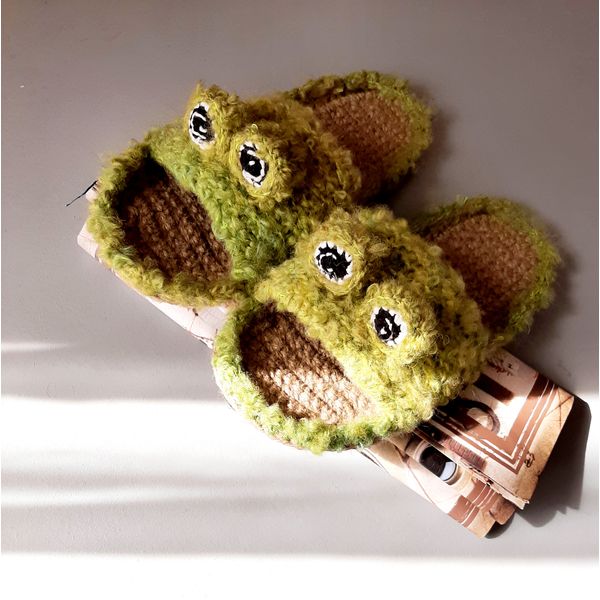 Frog slippers green open-toe animal shoes - Inspire Uplift