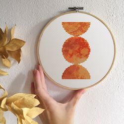 mid century modern cross stitch pattern pdf abstract cross stitch moon counted cross stitch contemporary xstitch