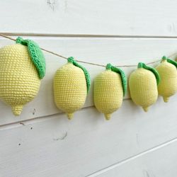 Lemon garland, summer garland, wall decor, nursery garland, home gift