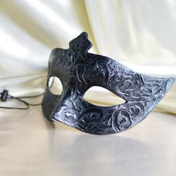 Black women masquerade mask.  Halloween costume mask. Venetian mask Colombina. Cosplay masks to masquerade costume.