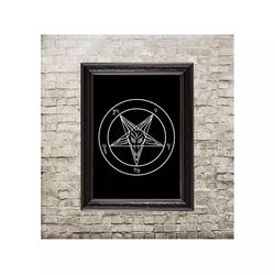 The pentagram of Baphomet. Satanic wall decoration.29.