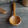 Handmade wooden coffee scoop from natural oak wood - 04