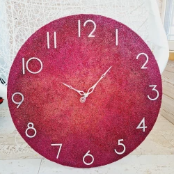 Pink stone wall clock Crystal modern wall clock Silent wall clock