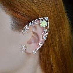 Elf ear cuffs no piercing, Fairy ear wraps, Elven earrings