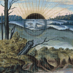 pdf counted vintage cross stitch pattern | dark sun, from splendor solis | anonymous about the 16th century | 6 sizes