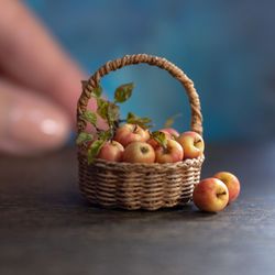 TUTORIAL Miniature polymer clay apple | Miniature food tutorial | Dollhouse miniatures