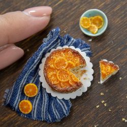 TUTORIAL Miniature polymer clay orange cake | Miniature food tutorial | Dollhouse miniatures