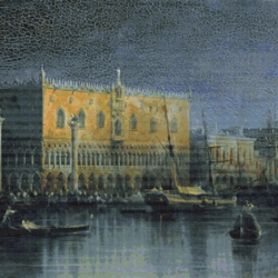 PDF Counted Vintage Cross Stitch Pattern | The Doge's Palace in Venice by moonlight | Ivan Aivazovsky 1878 | 6 Sizes