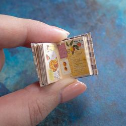 TEMPLATE Miniature recipe book | Printable template | Dollhouse miniatures