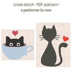Cat cross stitch PDF pattern Set of pattern Kids xstitch /67/