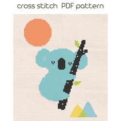 Koala cross stitch pattern, Easy cross stich, PDF Pattern /69/