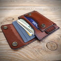leather ID card wallet / Leather belt wallet / custom leather wallet.