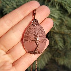7th Anniversary Tree Of Life Pendant Necklace Gift for Men, for Women, 7 Year Anniversary Gift for Husband, Amulet